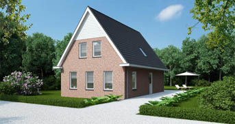 Woningtype GL1N - Deels gemetselde topgevels 